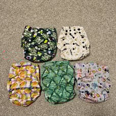 Holiday Theme Texas Tushies Alaskan Wildling Little Bear Diaper Cloth Lot