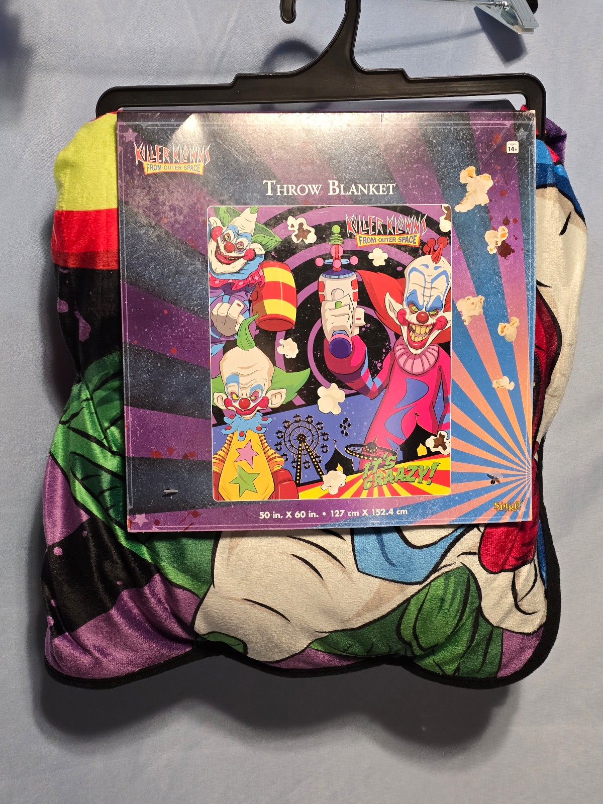 Killer Klowns From Outer Space Fleece Throw Blanket Spencer Halloween Clown NWT