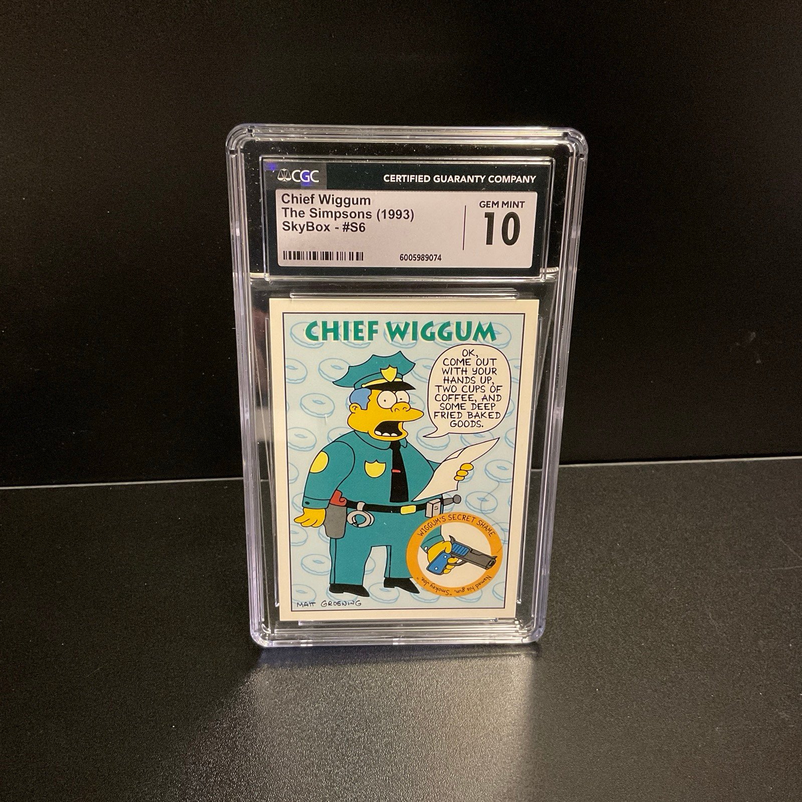 Chief Wiggum - The Simpsons 1993 Skybox #S6 - CGC Grade 10