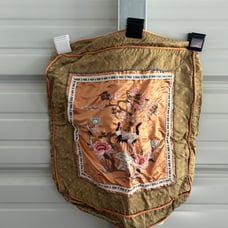 Vintage wall hanging embroidered pillow case