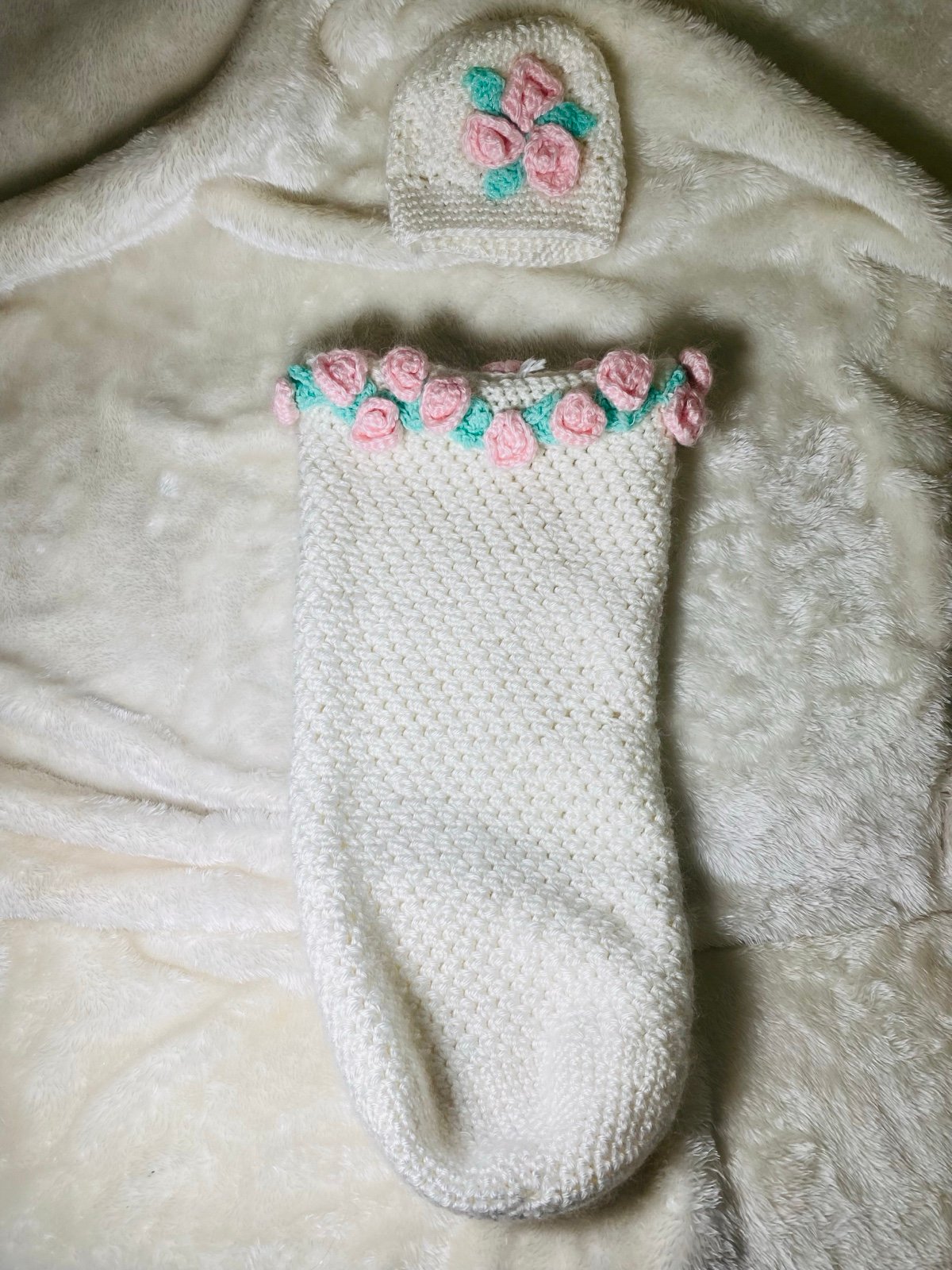 Beautiful Hand Knit Infant Baby Sleep Sack