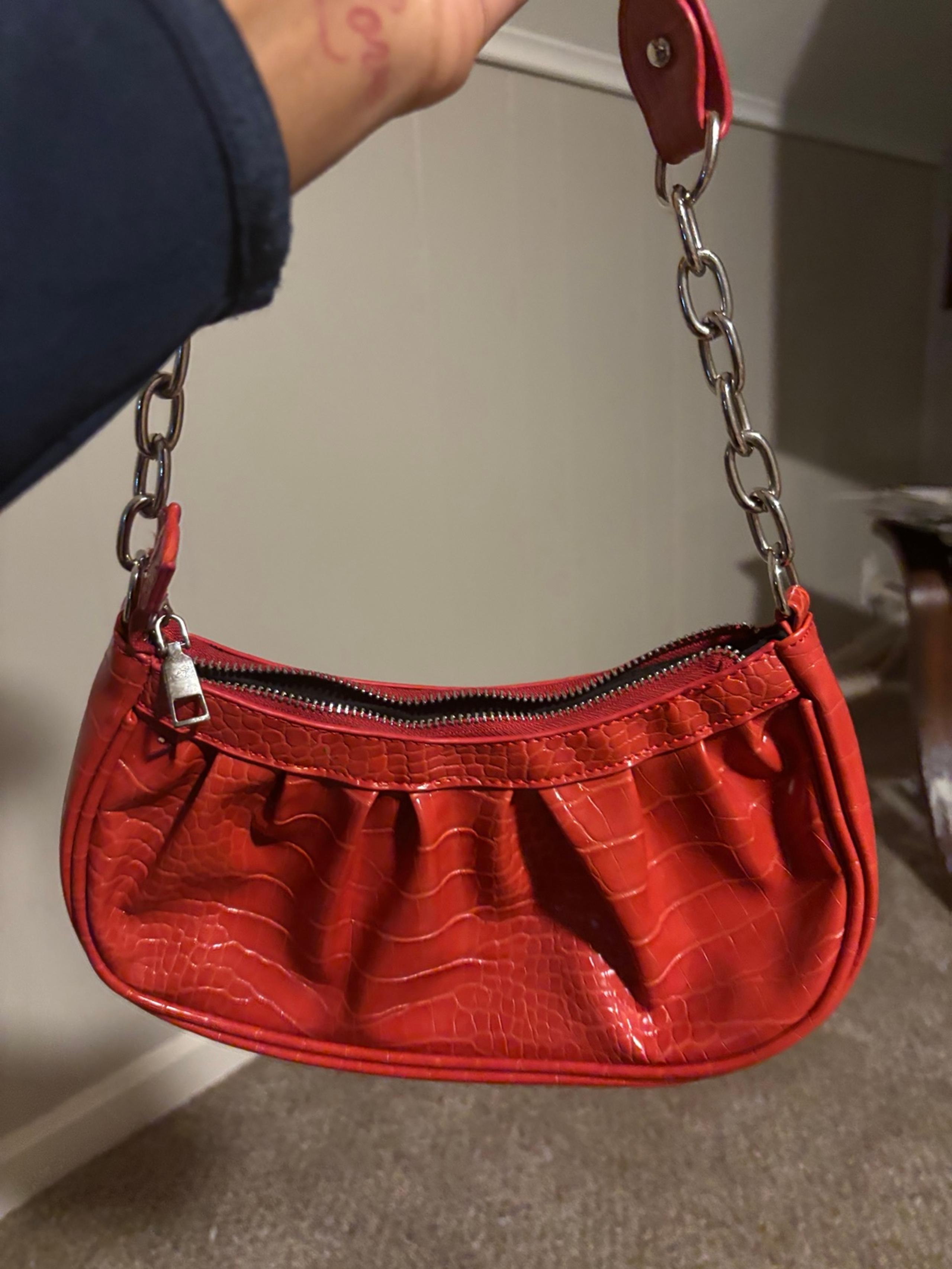 Red shoulder bag
