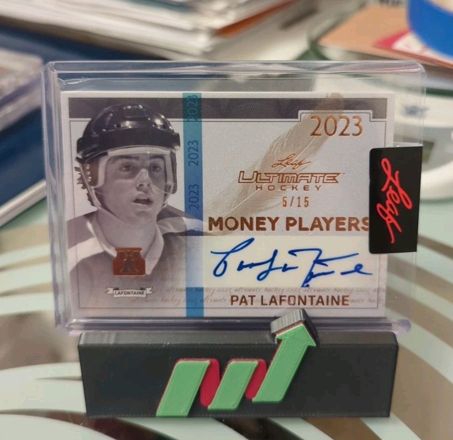 2023 Leaf Ultimate Money Players Purple /15 Pat LaFontaine #MP-PL1 Auto HOF
