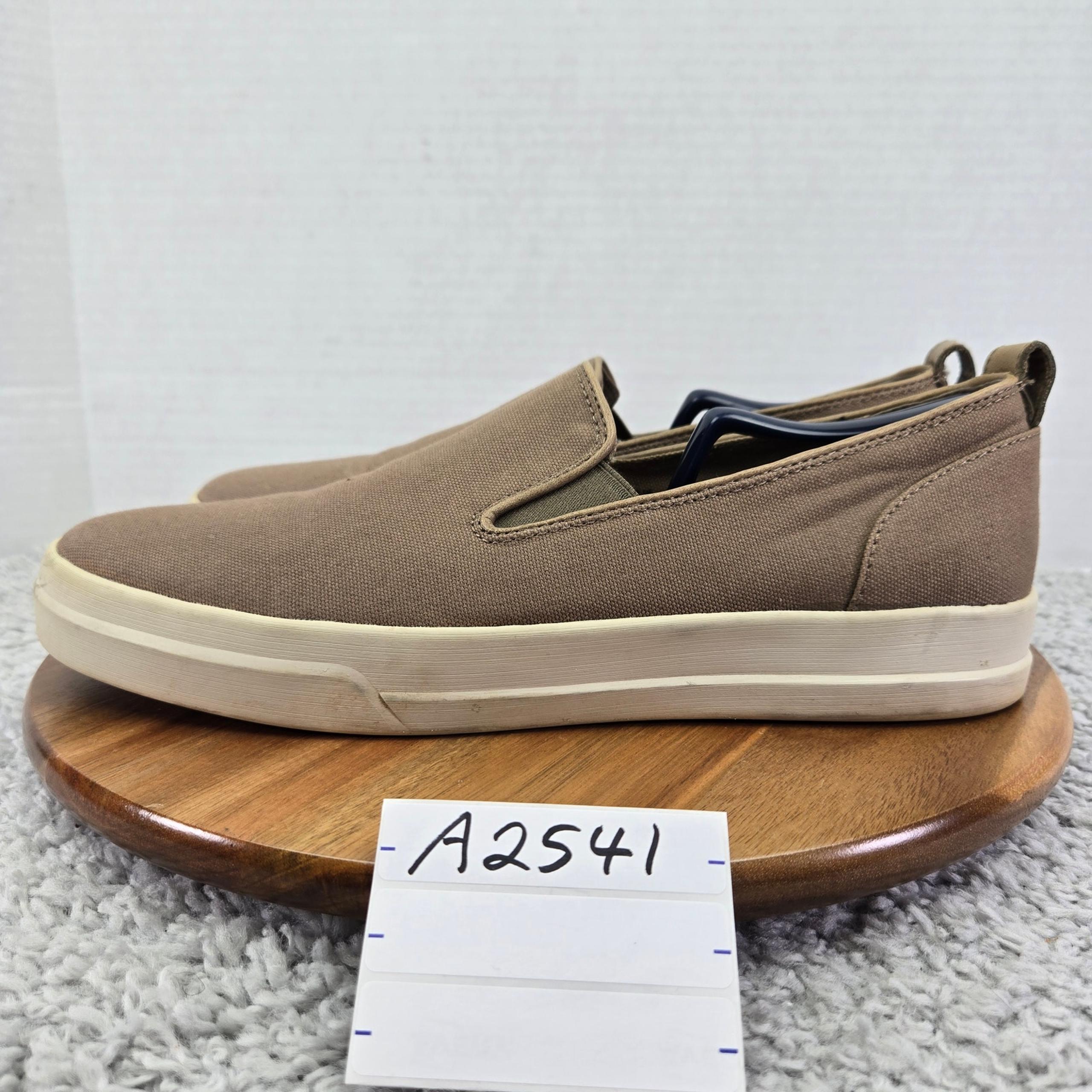 Vince Carson Flint Brown Canvas Daily Slip On Casual Sneaker Trainer Mens 10.5 M