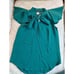 NEW! Oscar de la Renta Teal Silk Flutter Sleeve Tie Blouse Size 2 MSRP 1,526