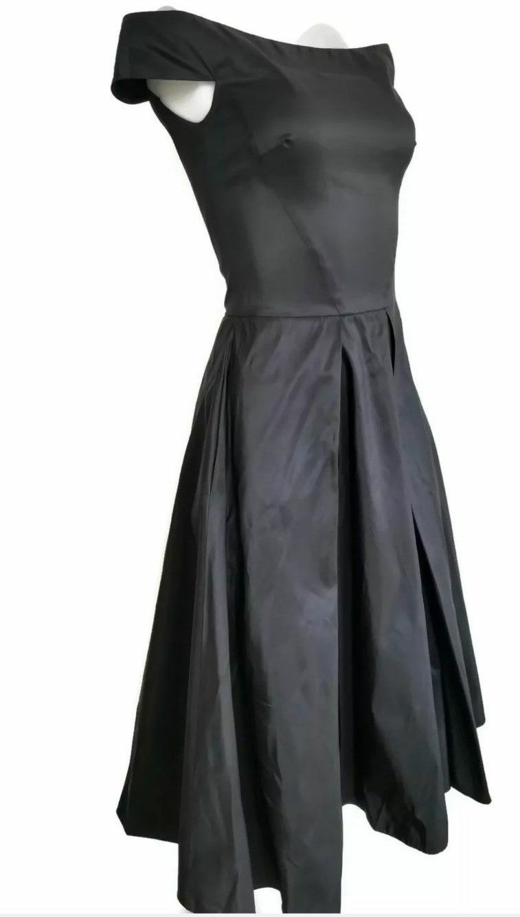 NEW Ralph Lauren Purple Label A-line Dress Black Classic Size XS 2