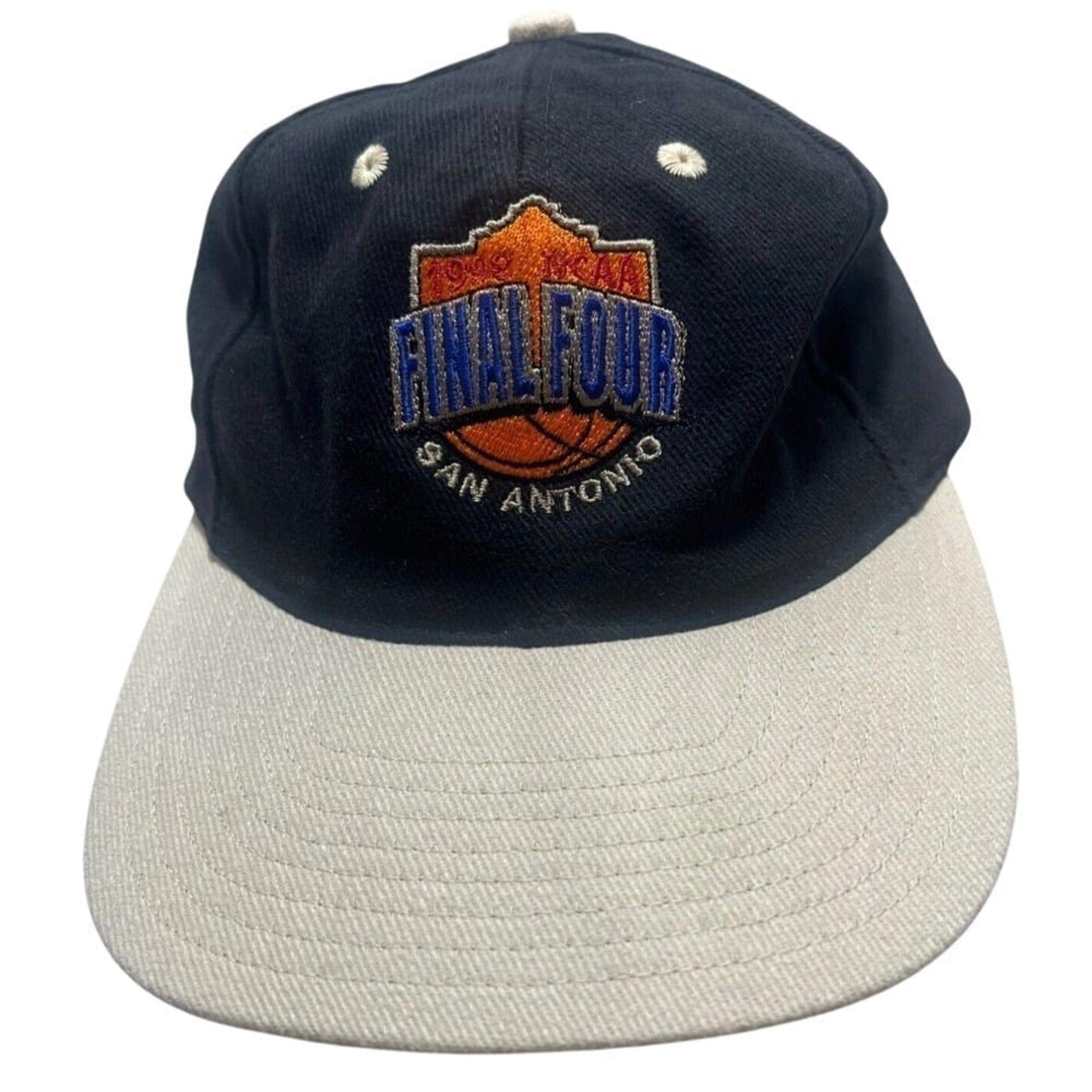 VTG 1998 NCAA Final Four San Antonio Snap Baseball Cap Black Tan Read