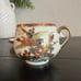 Vintage CHINA LITHOPHANE GEISHA CUP/SAUCER SET OF 2- FLOWERS/BIRD THEME