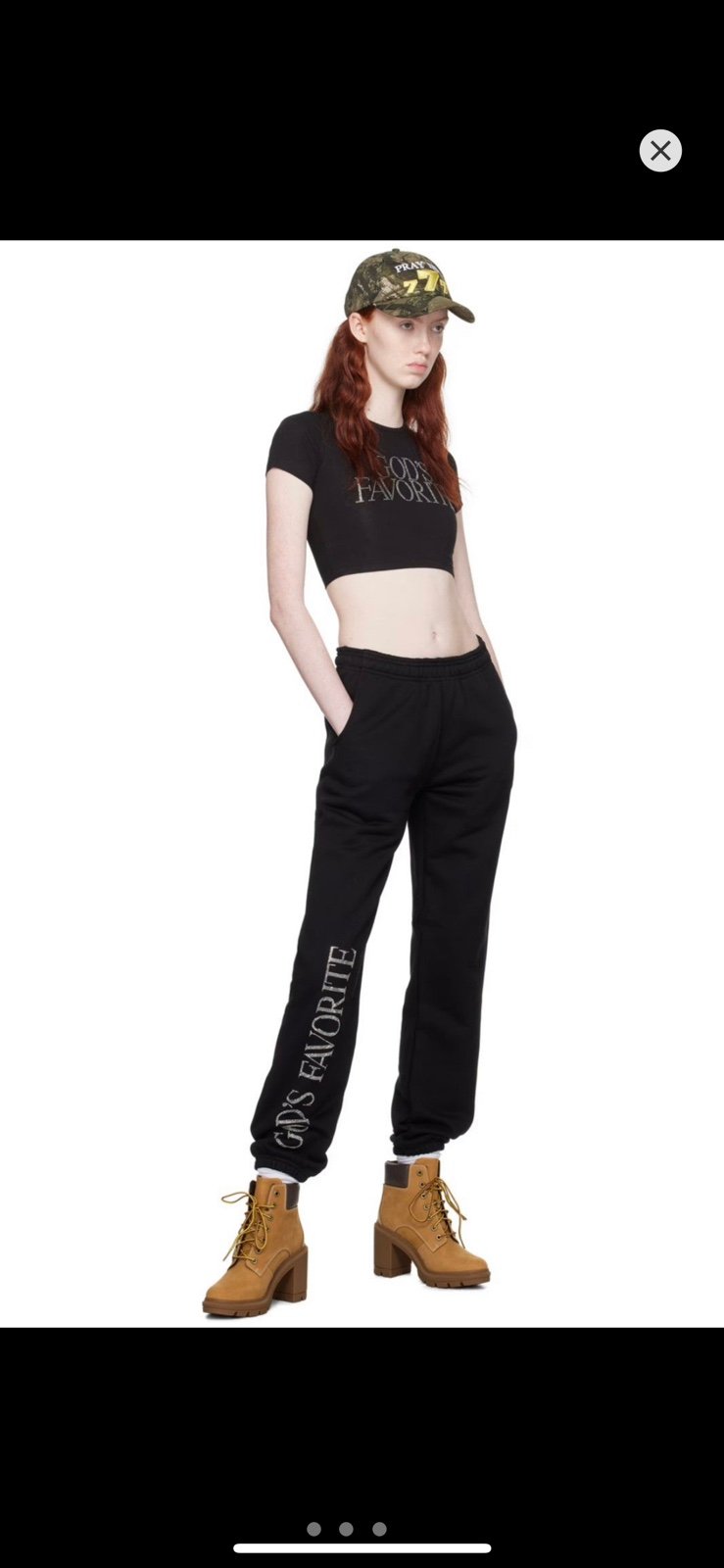 Praying God's Favorite rhinestone crop top