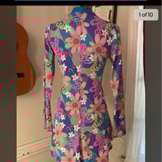 Sexy Stagewear Vintage Robe womens juniors lingerie small medium Dance Dress
