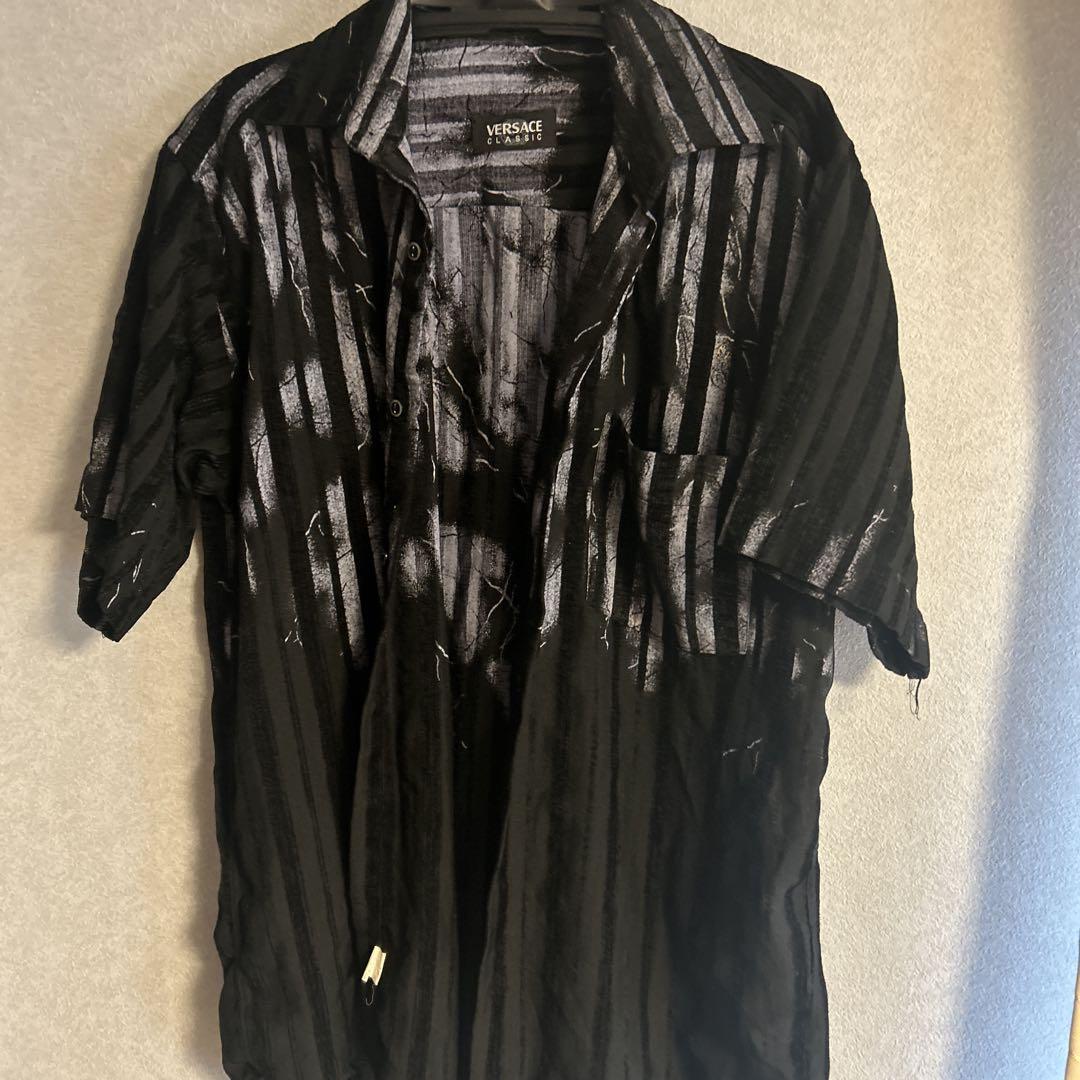 VERSACE CLASSIC Short Sleeve Shirt Black/Silver