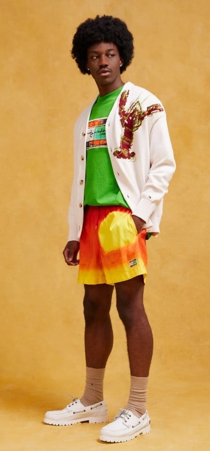 Tommy Hilfiger X Andy Warhol Mens Drawstring Warhol Sunset Swimming Shorts NWT