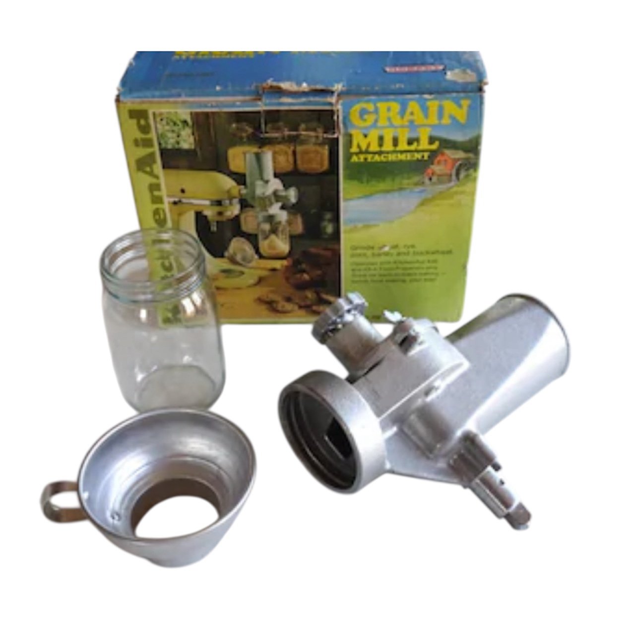 Vintage KitchenAid Hobart Grain Mill Coffee Grinder Attachment Model GM - EUC
