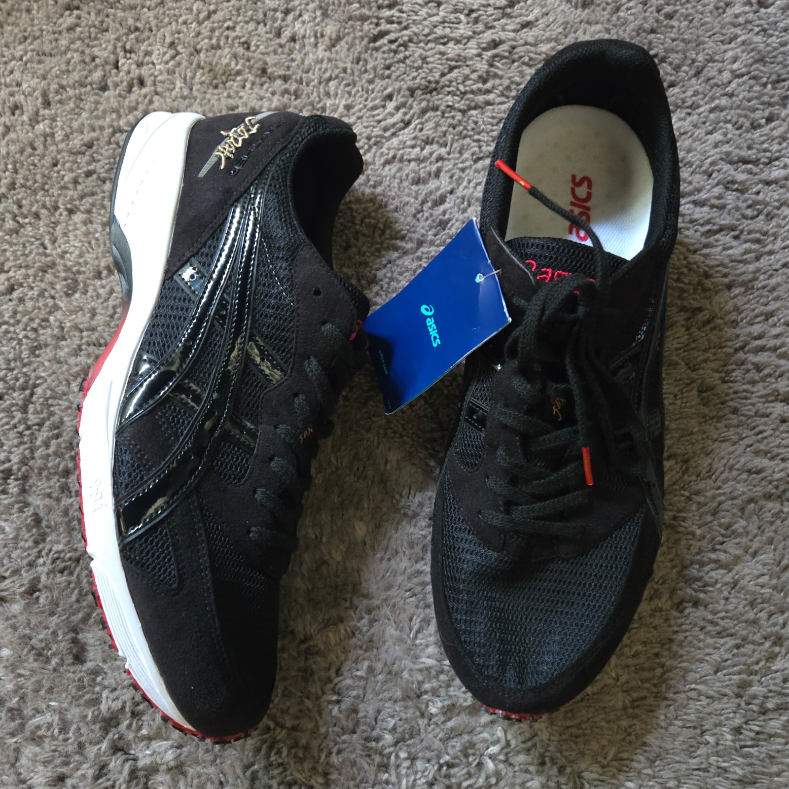 New BalanceAsics Tarther Japan Tiger Racer Men 12.5 Running Shoes Black 1013A007