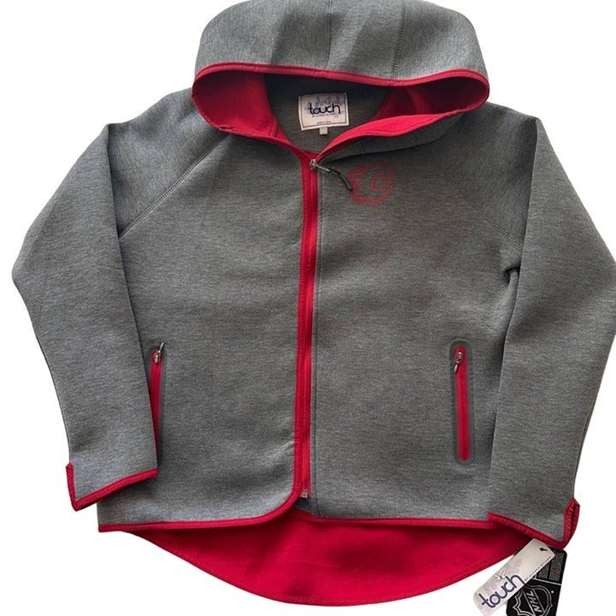 NHL Calgary Flames G-III Womens Large Gray Jacket Touch by Alyssa Milano NWT