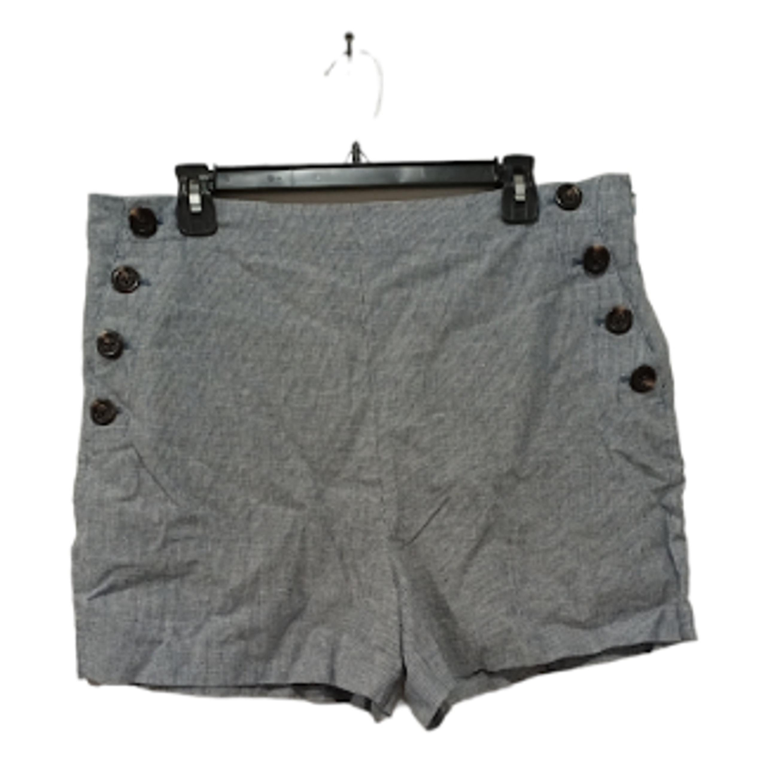 ANN TAYLOR LINEN BLEND STRIPED SAILOR SHORTS SIZE 14 NWOT