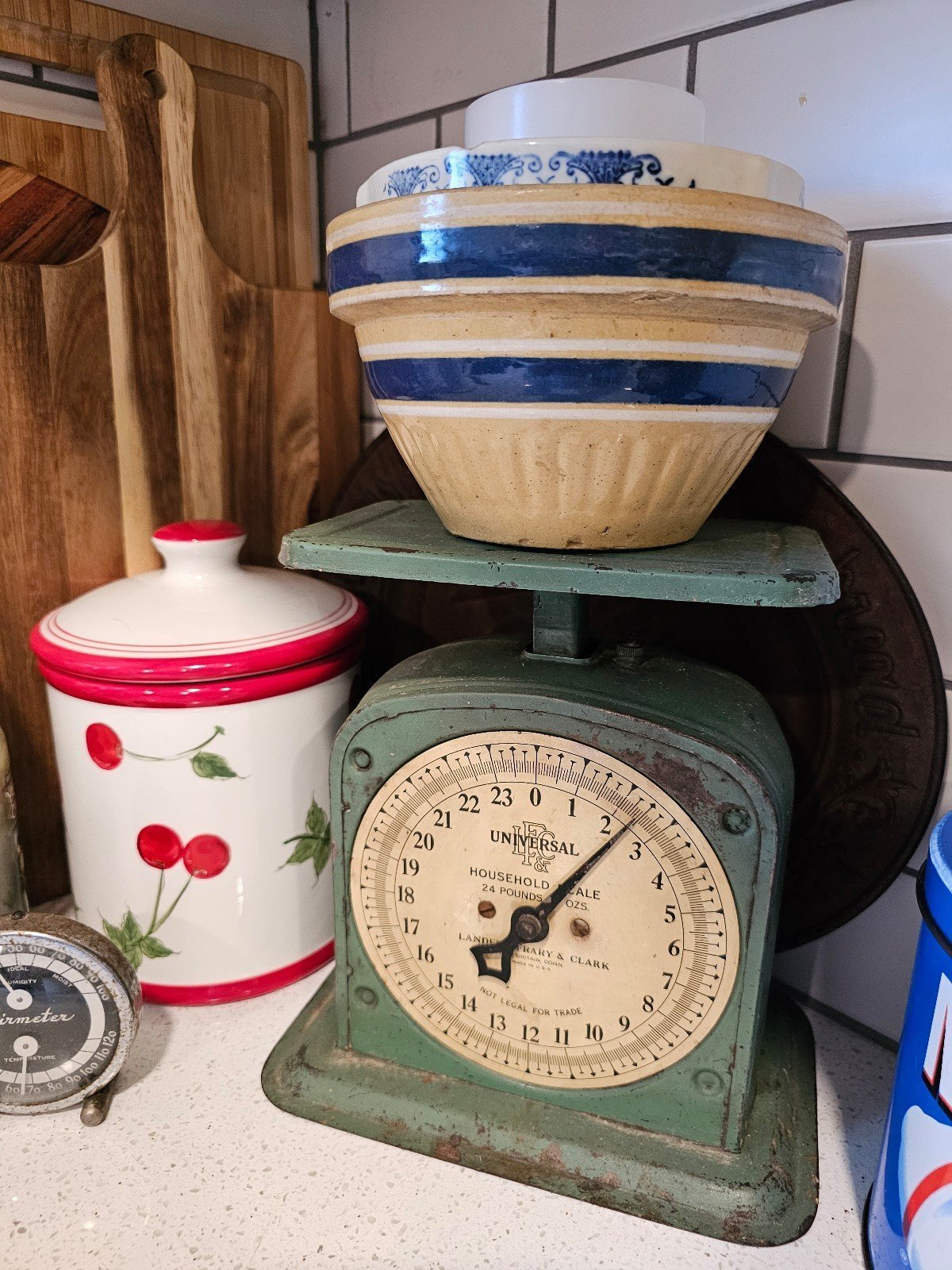 Vintage rusty chippy green scale