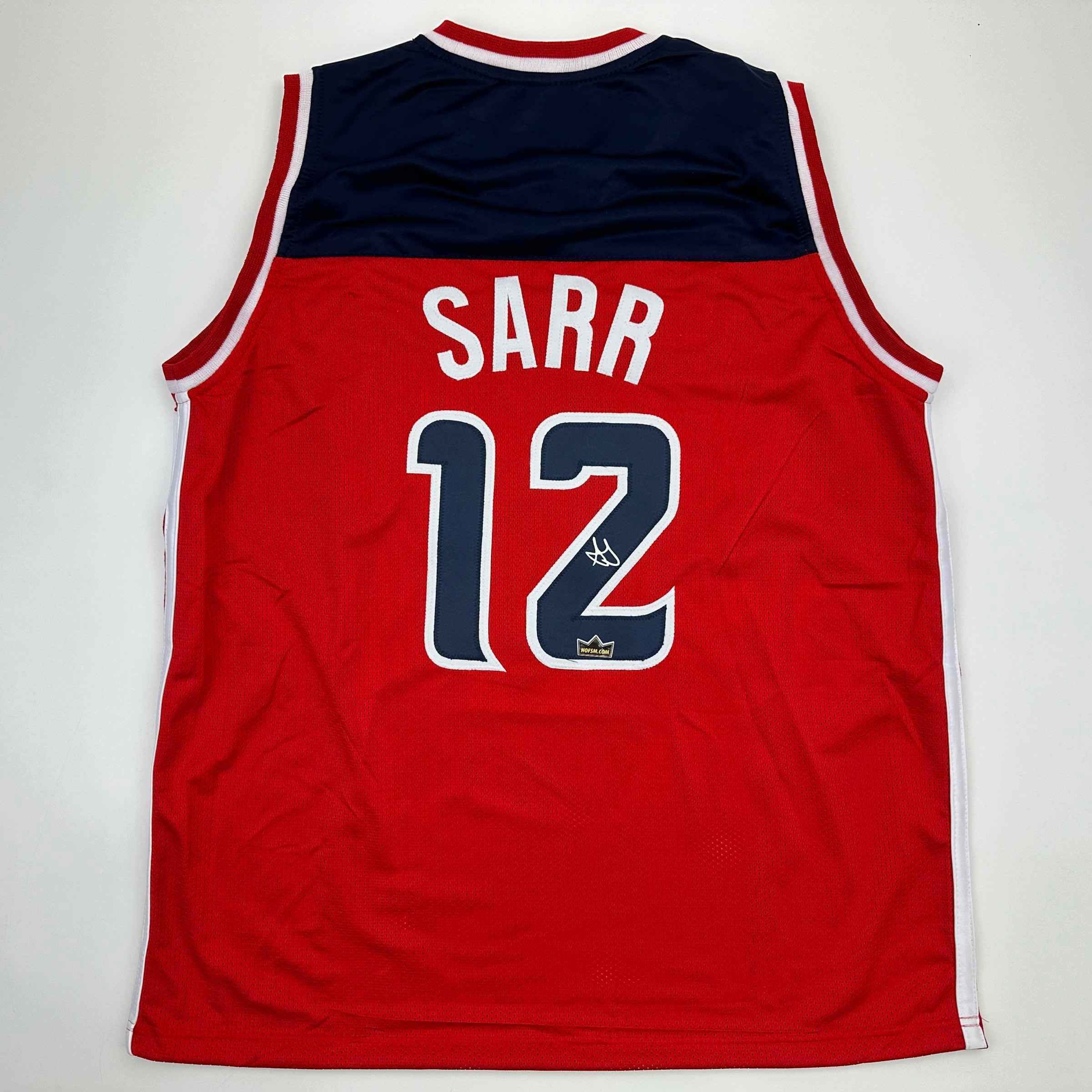 Facsimile Autographed Alexandre Sarr Washington Red Auto Jersey Size Men's XL