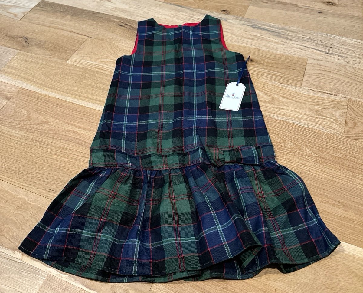NWT Girls Classic Prep Cameron Drop Waist Dress 12