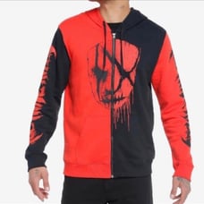 Unisex Ice Nine Kills Mask Split Red & Black Hoodie Hot Topic Metalcore Music