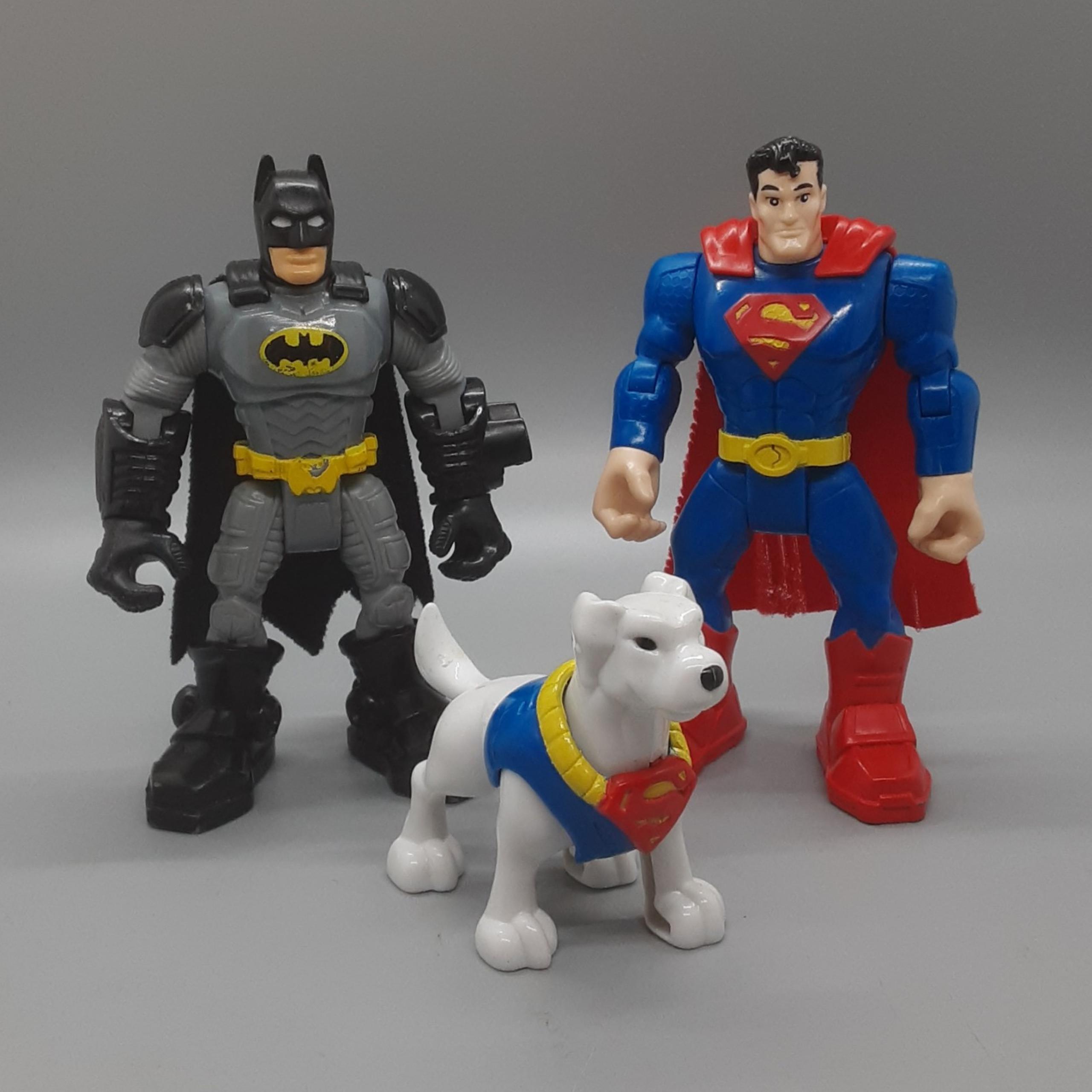 Playskool 2009 DC Comics Super Heroes Superman, Batman, Krypto 5" Action Figure