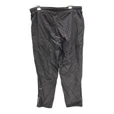 Vtg Nike Windbreaker Lined Track Pants Mens Large Gray Swoosh Zip Ankle