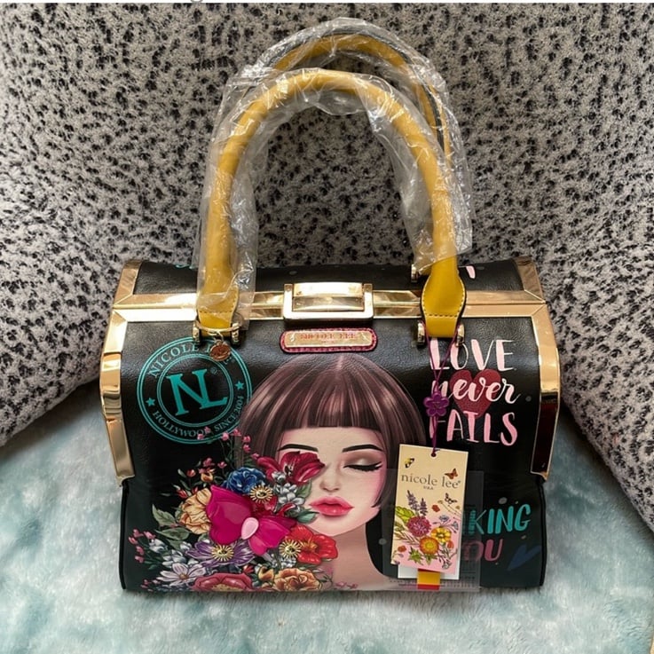 Nicole Lee “Thinking of You” 3D Butterfly and Floral Print Women's Handbag Tote