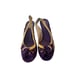 Vintage VIC MATIE Purple Velvet /Gold Sling Back Bow Heels Size 40 / 9.5 US NEW