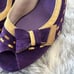 Vintage VIC MATIE Purple Velvet /Gold Sling Back Bow Heels Size 40 / 9.5 US NEW