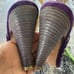 Vintage VIC MATIE Purple Velvet /Gold Sling Back Bow Heels Size 40 / 9.5 US NEW