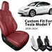 Car Seat Covers for Tesla Model Y 2020-2025, 360 Full Surround Nappa Leather