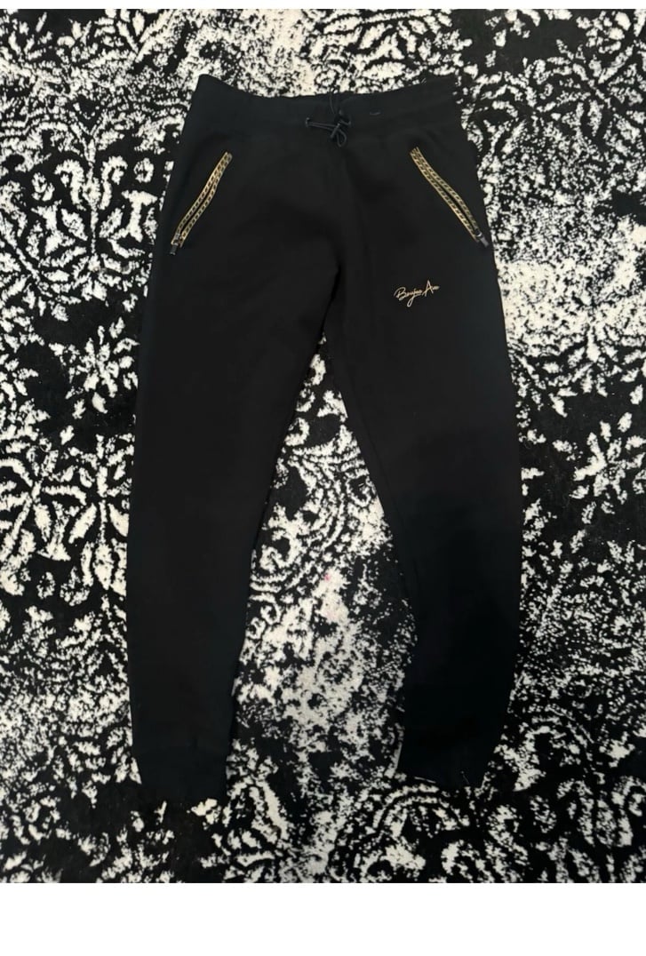 BOURGEOIS AVENUE BOUJEE AVE PARIS SWEATPANTS BLACK SZ SMALL NWOT