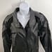 Womens Vintage Winlit Leather Jacket Black Genuine short Trench Coat Medium