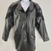Womens Vintage Winlit Leather Jacket Black Genuine short Trench Coat Medium