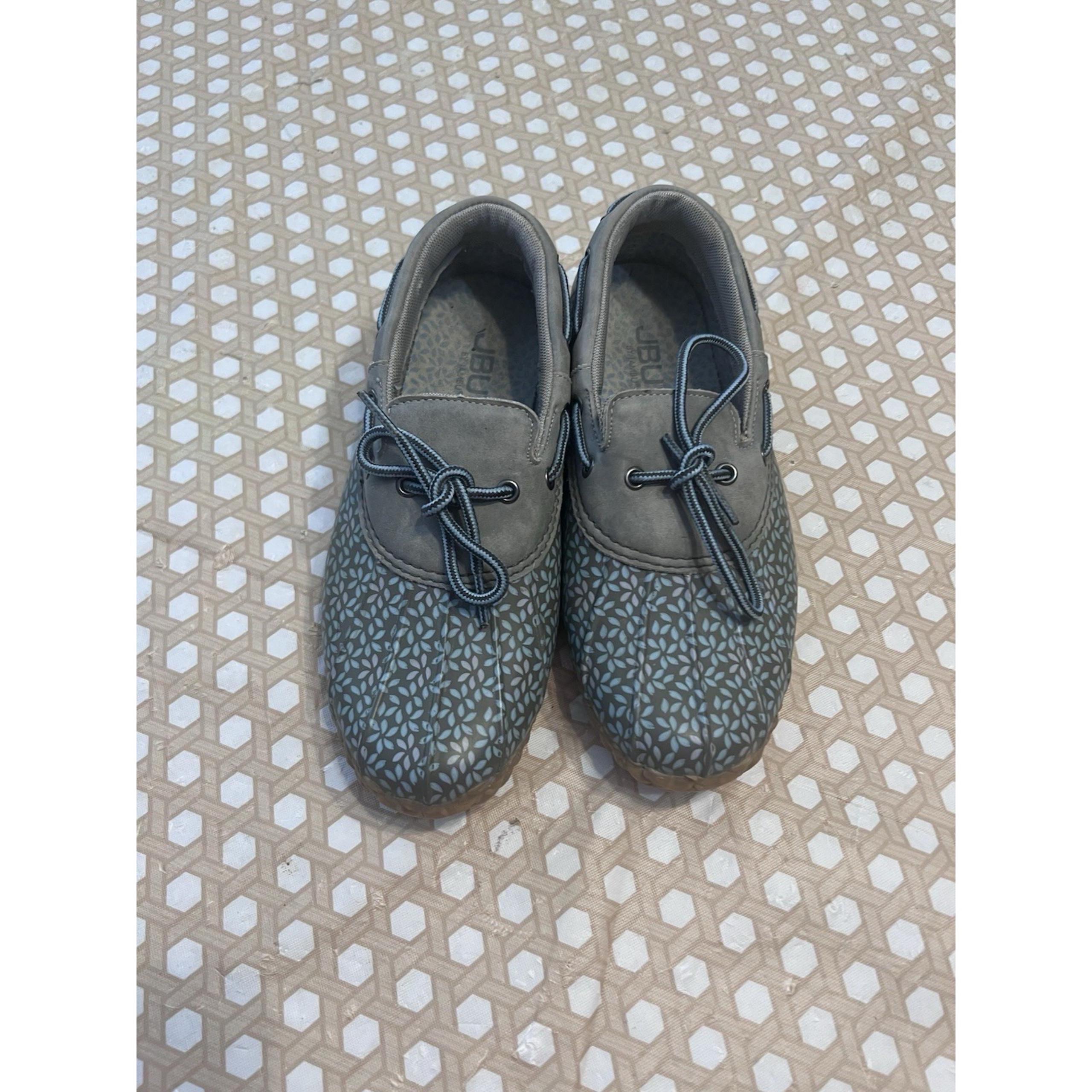 JBU Jambu Shoes Womens Size 7 Blue Gray Floral Gwen  Rubber Slip-ons