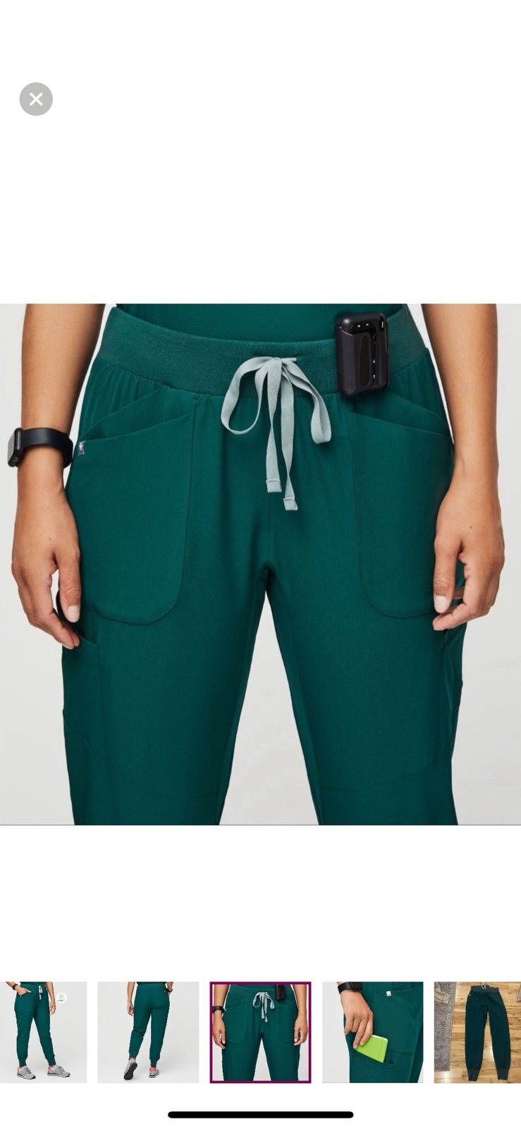 FIG Clothing Maua Jogger Scrub Pants in Amazon green
