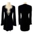 Bardot Anthropologie Audrina Rhinestone Crystal Velvet Mini Dress Black 6 NWT