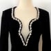 Bardot Anthropologie Audrina Rhinestone Crystal Velvet Mini Dress Black 6 NWT