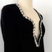 Bardot Anthropologie Audrina Rhinestone Crystal Velvet Mini Dress Black 6 NWT