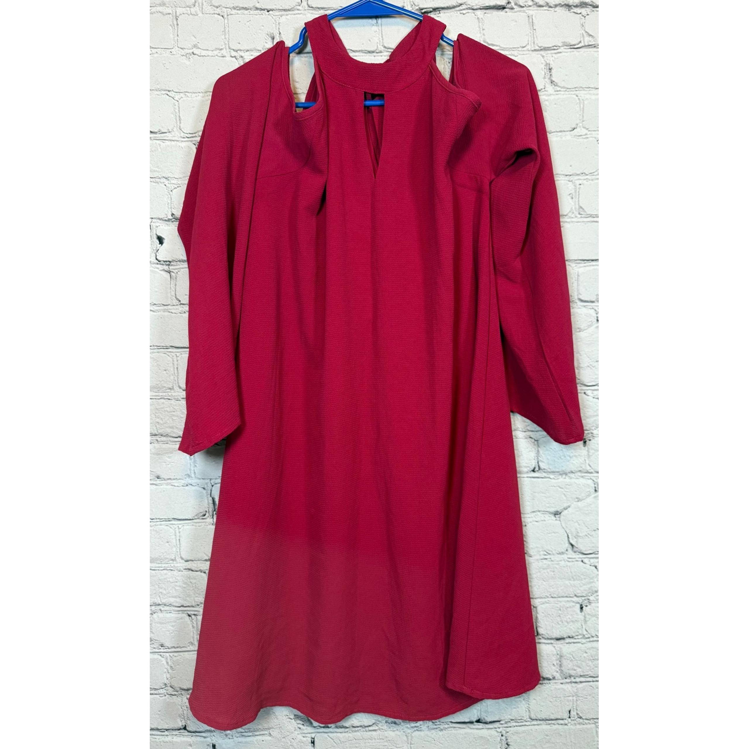 Giddy Up Glamour Dress Cutout Neckline Long Sleeve Party Dress size Large