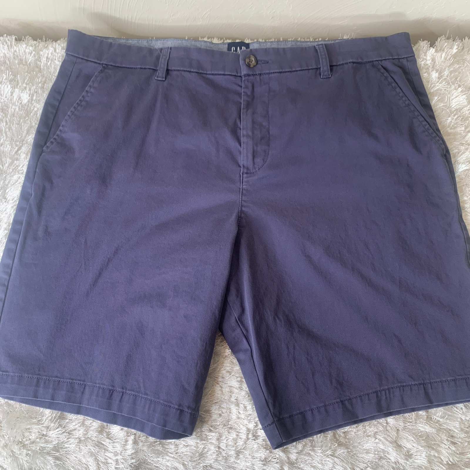 GAP Navy Blue Flat Front Shorts Chinos Sz 40