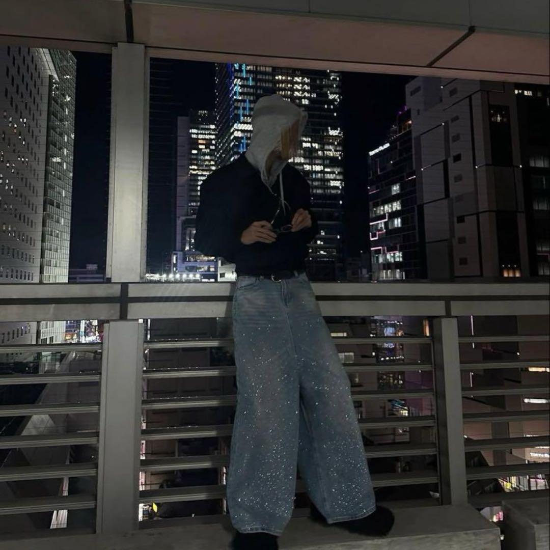 Glitter Swag Baggy Y2K Denim