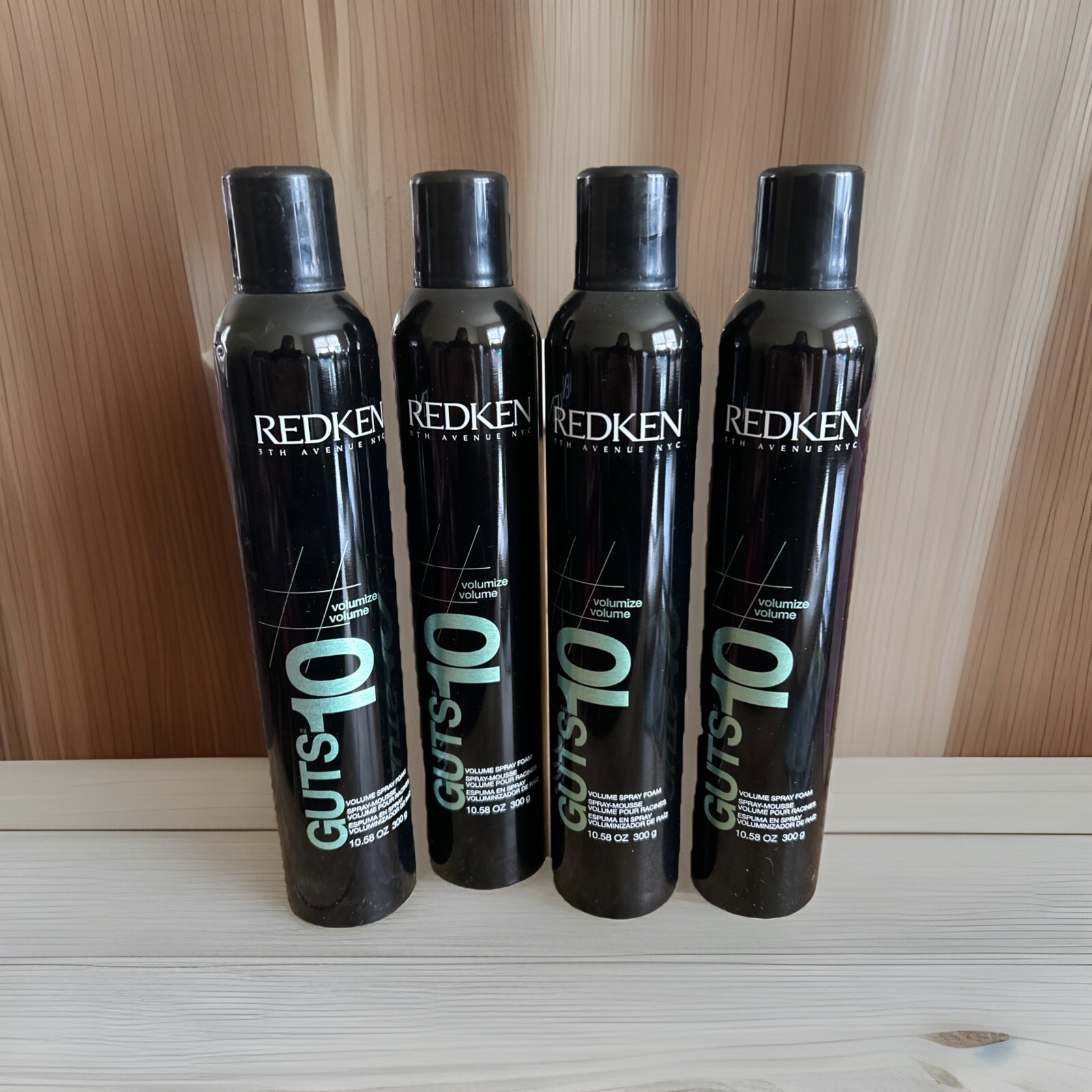 Redken Guts 10 Volume Spray Foam Mouse- 10.58 oz Bottle New Lot Of 4