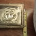 Vintage 1930s sailing ship embossed silver plated with wooden compartment box