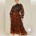 Farm rio Caramel Maxi Leopard Frill Skirt