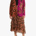 Farm rio Caramel Maxi Leopard Frill Skirt