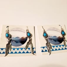 Sterling Silver Feather Earrings