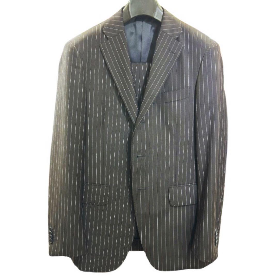 【USED】Ermenegildo Zegna Suit Stripe Black x Gray M