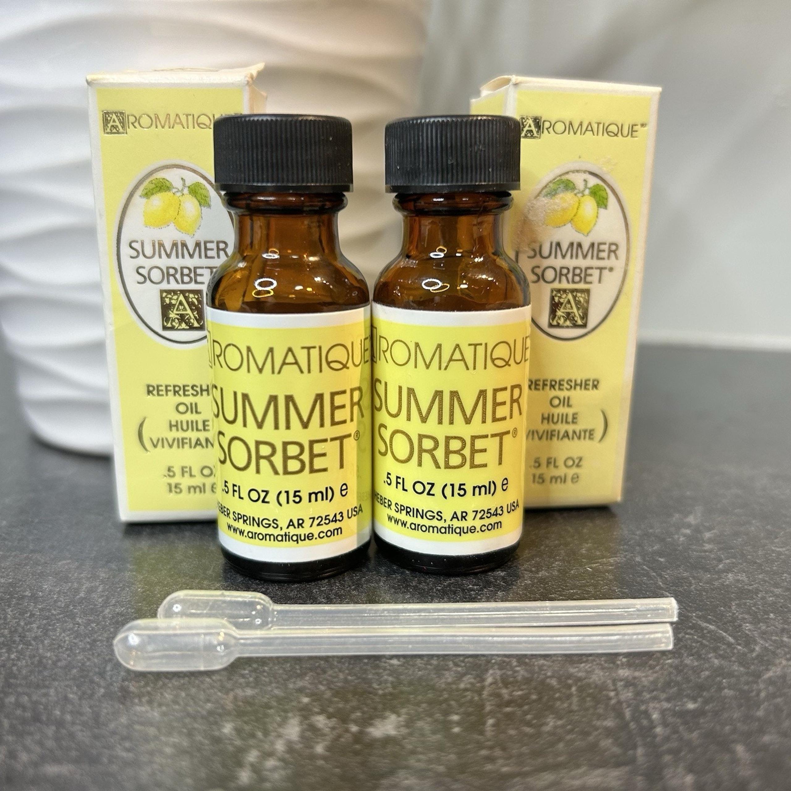 2- NEW Aromatique Summer Sorbet Potpourri Refresher Oils .5 Oz 15 ml Each