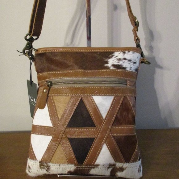 Myra Bag Dakota Plains Hair-on Hide Canvas Bag